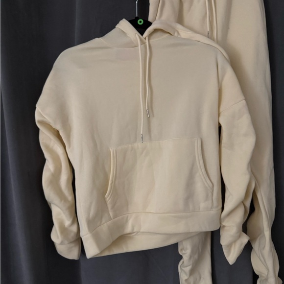 Women Cream Hoodie and Joggers Set - Picture 5 of 6